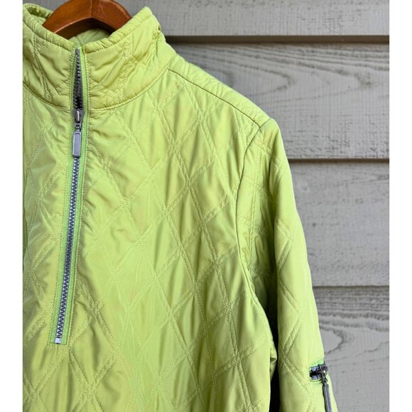 Sundance Quilted Half-Zip Pullover Jacket in Chartreuse Green – Size Large - Picture 9 of 10